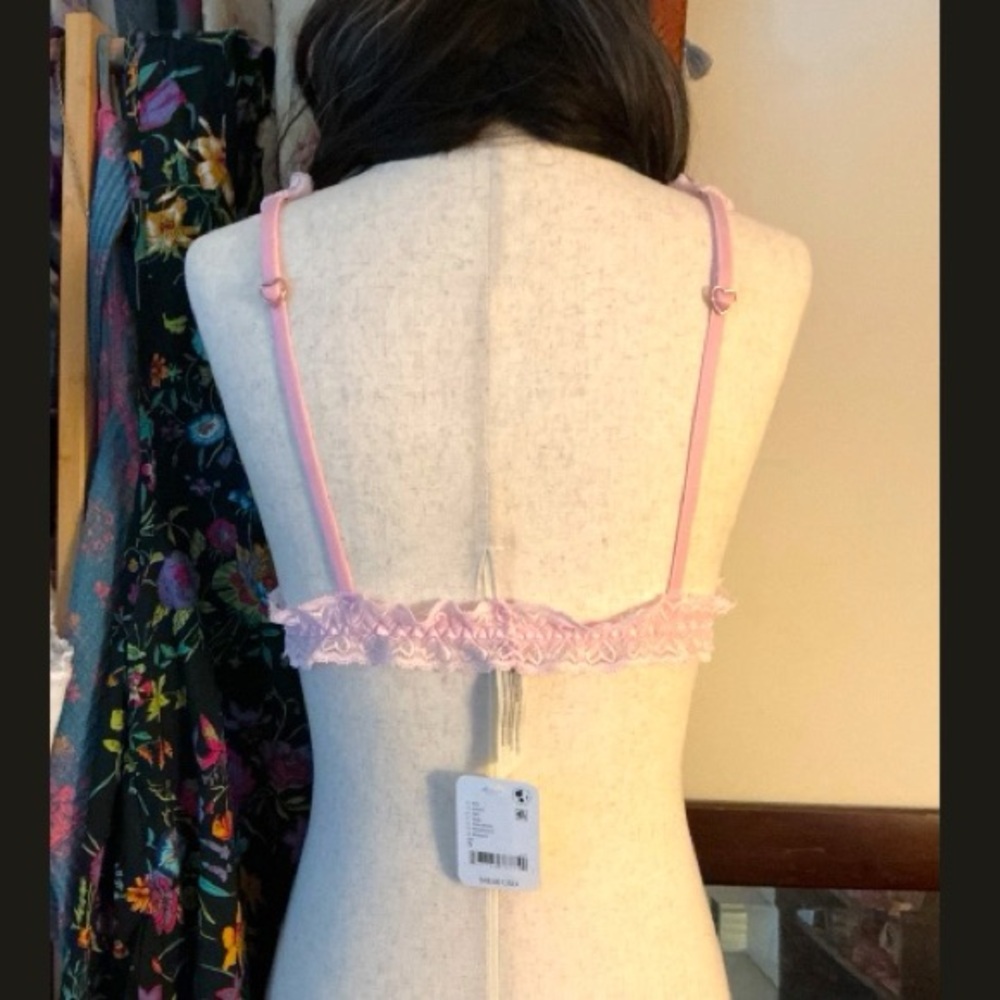 FREE PEOPLE Heart To Heart Bralette / Pink Rose NWT - Picture 7 of 13